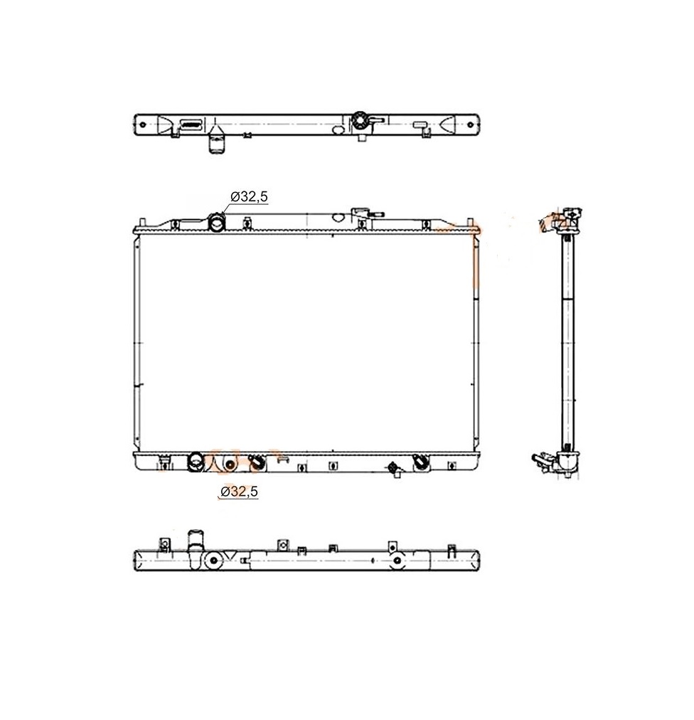 Радиатор охлаждения двигателя SAT HD0010-06 Радиатор охлаждения двигателя SAT HD0010-06