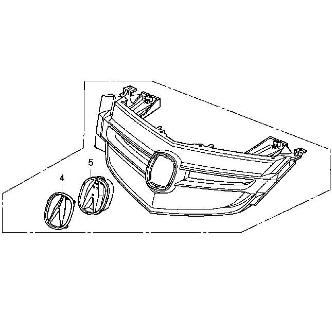 Решётка радиатора для Acura MDX II 2007-09