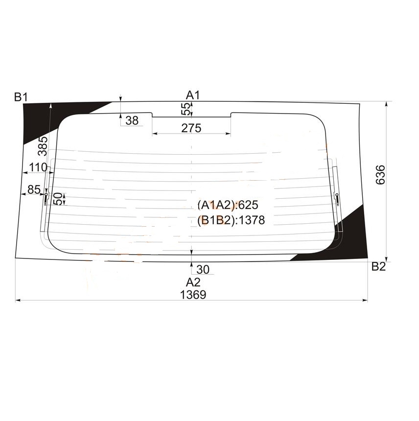Стекло заднее Acura MDX 2001-2006 XYG Стекло заднее Acura MDX 2001-2006 XYG