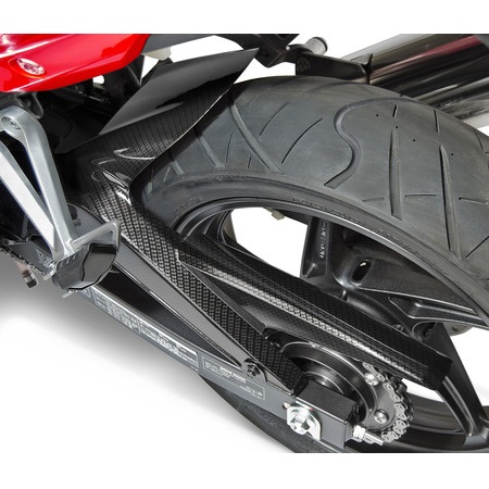 Оригинальный задний хаггер с защитой цепи в стиле карбон для Honda CBR300R, CB300F Оригинальный задний хаггер с защитой цепи в стиле карбон для Honda CBR300R, CB300F