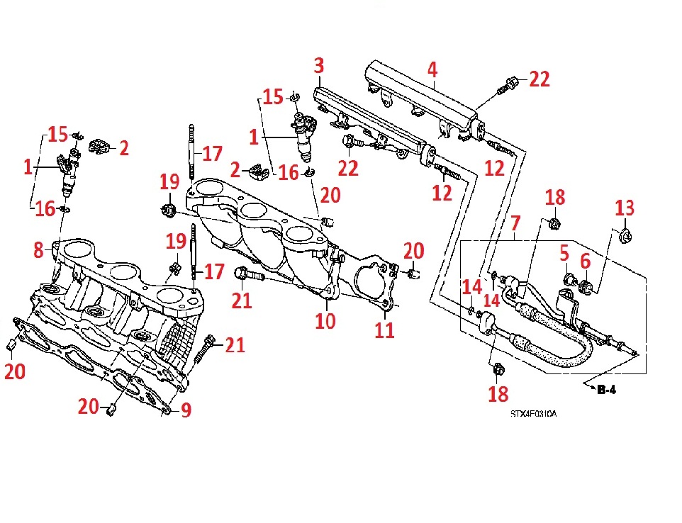 Топливный инжектор и комплектующие для Acura MDX 2 Топливный инжектор и комплектующие для Acura MDX 2
