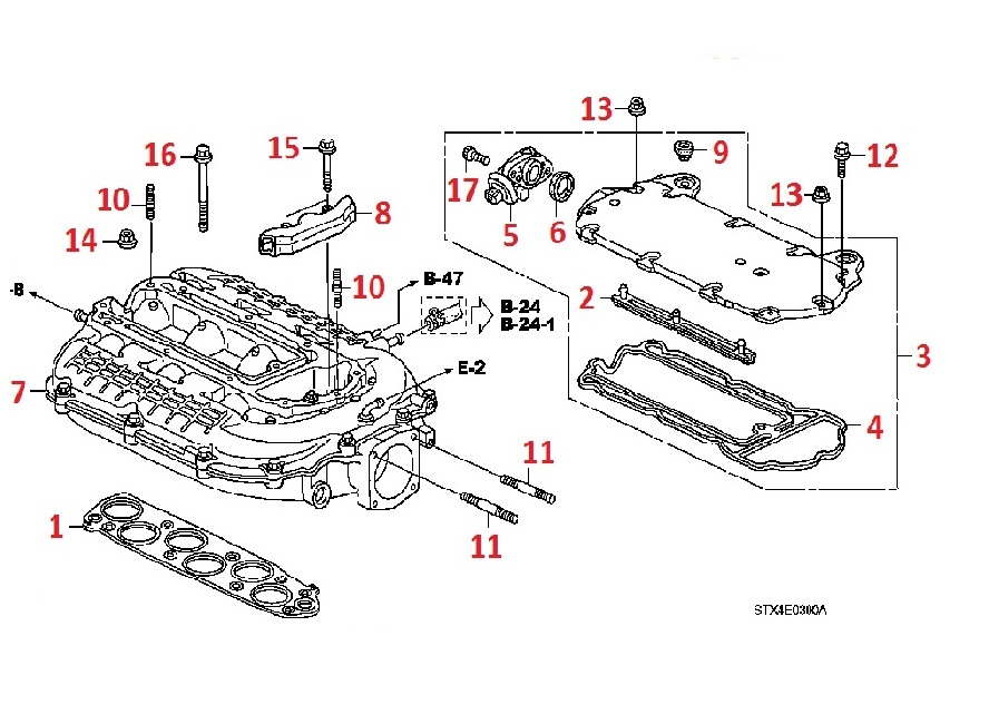 Впускной коллектор и комплектующие для Acura MDX 2 Впускной коллектор и комплектующие для Acura MDX 2