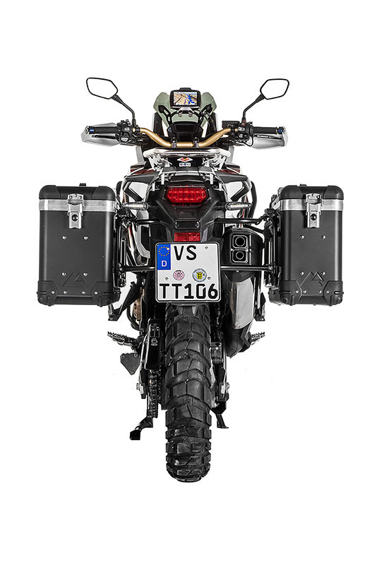 Комплект Алюминиевых кофров и креплений Touratech ZEGA PRO 2 (черный матовый) 31/38 литров для мотцикла Honda CRF1000L Africa Twin Комплект Алюминиевых кофров и креплений Touratech ZEGA PRO 2 (черный матовый) 31/38 литров для мотцикла Honda CRF1000L Africa Twin