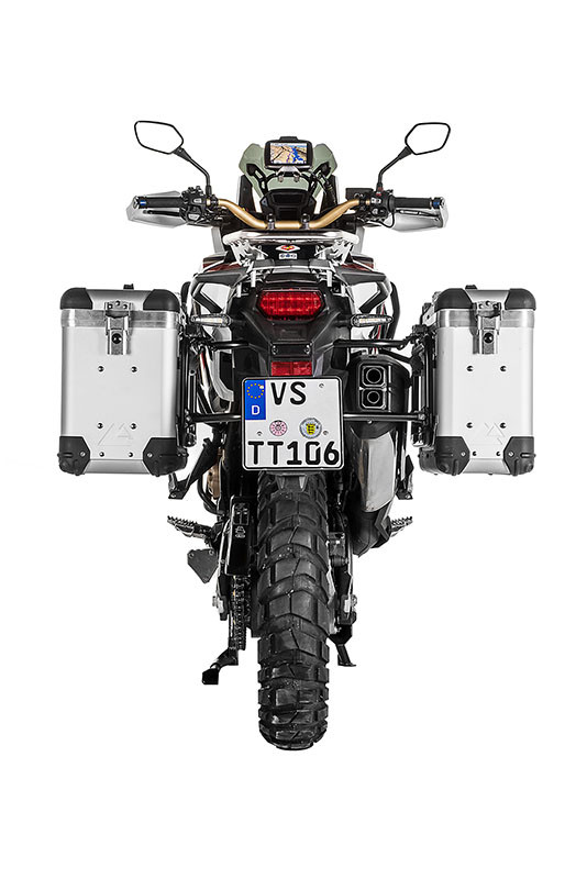 Комплект Алюминиевых кофров и креплений Touratech ZEGA PRO 2 (серый матовый) 31/38 литров для мотцикла Honda CRF1000L Africa Twin Комплект Алюминиевых кофров и креплений Touratech ZEGA PRO 2 (серый матовый) 31/38 литров для мотцикла Honda CRF1000L Africa Twin
