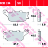 Колодки тормозные задние TRW MCB634SH