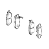 Оригинальные передние тормозные колодки для CR-V 1поколения 445022S10A00 (45022-S10-A00)