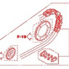 Оригинальный комплект из цепи и звёзд Honda 06406MJMD00 (06406-MJM-D00)