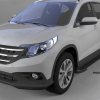 Пороги алюминиевые (Onyx) Honda CR-V 4 (2012-2014 2015-)
