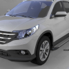 Пороги алюминиевые (Sapphire Silver) Honda  CR-V 4 (2012-2014 /2015-)