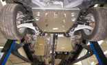 Защита днища Honda Pilot V-3,5 (2011-) из 4 частей (Алюминий 4 мм)