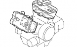 Комплект прокладок головки блока цилиндров двигателя для Honda VFR400 NC30