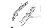 Задняя облицовочная панель / обтекатель хвоста (левая) Honda VFR1200X Crosstourer 2014-2015 (Color: Черный, NHA86M)