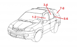 Боковые стекла ACURA MDX 2001-2006