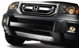 Накладка переднего бампера декоративная алюминий для Honda Pilot 2 