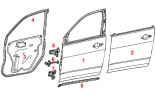 Дверь передняя (левая) для Acura MDX II 2007-09
