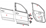 Дверь передняя (правая) для Acura MDX II 2007-09