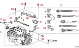 Электропроводка двигателя (жгуты, хомуты, болты, датчики) для Acura MDX 2
