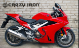 Защитные дуги + слайдеры Crazy Iron для мотоцикла Honda VFR800F 2014-