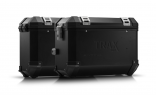 Комплект боковых алюминиевых чёрных кофров 45 и 37 л. TRAX ION и креплений SW-MOTECH для Honda CRF1000L Afriсa twin 2018-2019