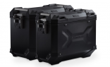 Комплект боковых алюминиевых чёрных кофров 45 и 37 л. TRAX ADV и креплений SW-MOTECH для Honda CRF1000L Afriсa twin 2018-2019