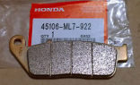 Оригинальная колодка тормозная передняя для мотоцикла HONDA 45106ML7922 (45106-ML7-922)