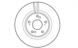 Оригинальный передний тормозной диск для Acura TLX (2.4-3.5л.) 45251TZ3R11 (45251-TZ3-R11)