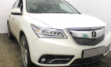 Защита нижней решетки радиатора Strelka (черная) для Acura MDX III
