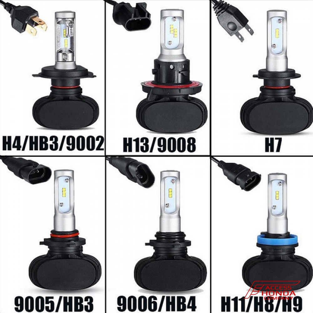 Лампа светодиодная LED под цоколь H4 H7 H8 H9 H11 H13 HB3 HB4 9002 9005 .