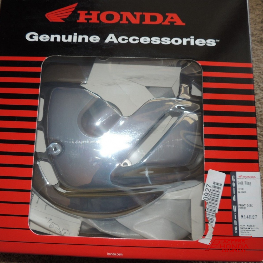 Оригинальные хромированные накладки на передние тормозные диски для мотоцикла Honda GL1800 Gold Wing '01-'16/F6B Bagger '13-'16 08P54MCA800 (08P54-MCA-800) (для версий без системы Airbag)
