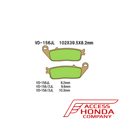 Тормозные колодки VESRAH VD 156JL для мотоциклов Honda