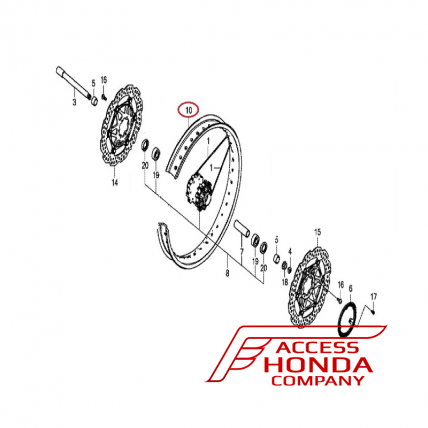 Обод переднего колесного диска для для Honda Africa Twin CRF1000L 2016-2017