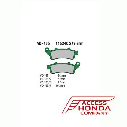 Тормозные колодки VESRAH VD 165/3JL для мотоциклов Honda
