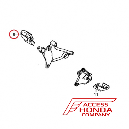 Подножка водительская (правая) Honda Africa Twin CRF1000 2018-