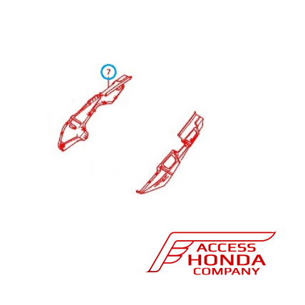 Задняя облицовочная панель (правая) / обтекатель хвоста для Honda Africa Twin CRF1000 2018- (Color: R334B)