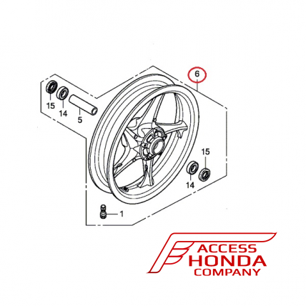 Оригинальный передний колесный диск Honda VFR1200F/FD 2012-