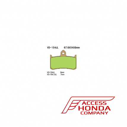 Тормозные колодки VESRAH VD 154/2JL для мотоциклов Honda