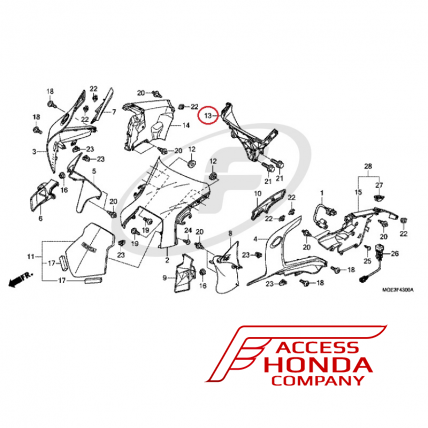 Кронштейн/паук переднего обтекателя (морды) для Honda VFR1200 F 