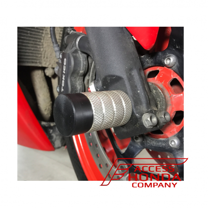 Пеги Crazy Iron в ось переднего колеса мотоцикла Honda CBR1000RR `08-`16