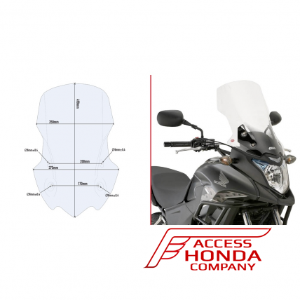 Ветровое стекло Givi / Kappa для мотоцикла Honda CB 500 X 2013-2016