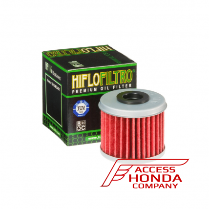 Mасляный фильтр Hiflo Filtro HF116, предназначен для большинства моделей мотоциклов Honda от 150 до 450 куб.см.