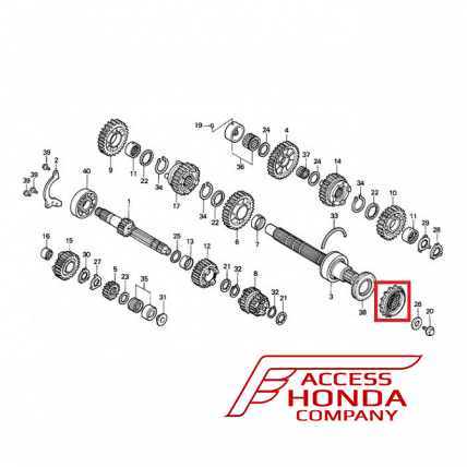 Оригинальная ведущая звезда HONDA 23801MR7P00 (23801-MR7-P00) 