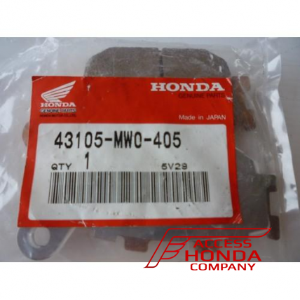 Оригинальные задние тормозные колодки для мотоцикла Honda 43105MW0405 (43105-MW0-405)
