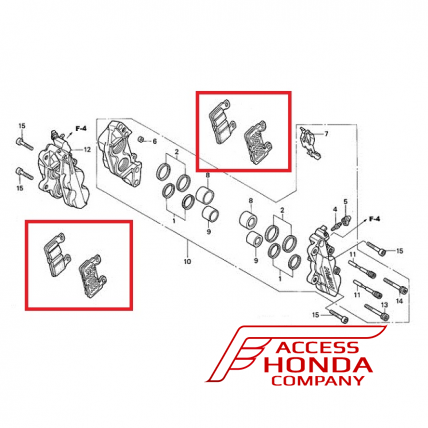 Оригинальные передние тормозные колодки для мотоцикла Honda 06455MCF006 (06455-MCF-006)