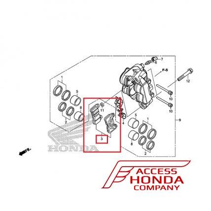 Оригинальные передние тормозные колодки для мотоцикла Honda 06455MJMD02 (06455-MJM-D02)