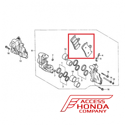 Оригинальные передние тормозные колодки для мотоцикла Honda 06455MW4405 (06455-MW4-405)