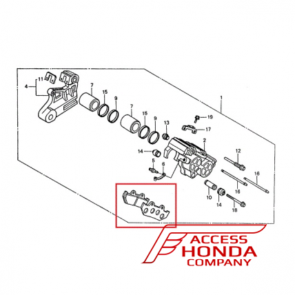 Оригинальные задние тормозные колодки для мотоцикла HONDA 06435MC7405 (06435-MC7-405)