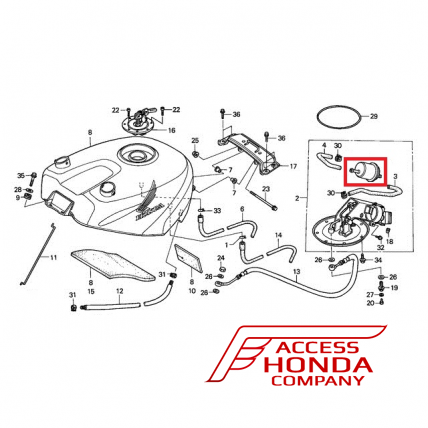 Оригинальный топливный фильтр Honda 16900MT7000 (16900-MT7-000)