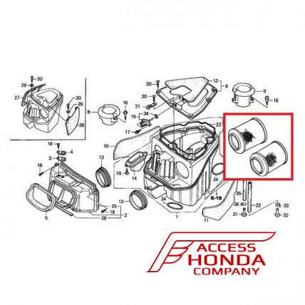 Оригинальный воздушный фильтр для мотоцикла HONDA 17235MCFD30 (17235-MCF-D30)