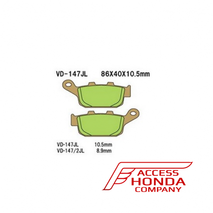 Тормозные колодки VESRAH VD 147JL для мотоциклов Honda